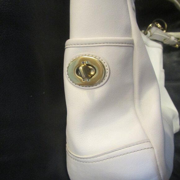 Coach Gallery Beige Tote Pleated Bag, New or Nearly New Condition, w/Storage Bag - Picture 7 of 9